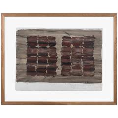 Gu Wenda, "Oedipus Refound#9" Watercolor, Signed, circa 1992, China 9