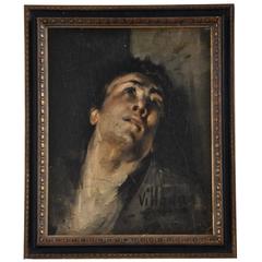 Early 20th Century Portrait of Saint Sebastian by Ricardo Villodas de la Torre