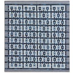 Modern Scandinavian Swedish Kilim Rug