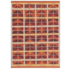 Large Modern Swedish Design Rug with Architectural and Geometric Pattern 
