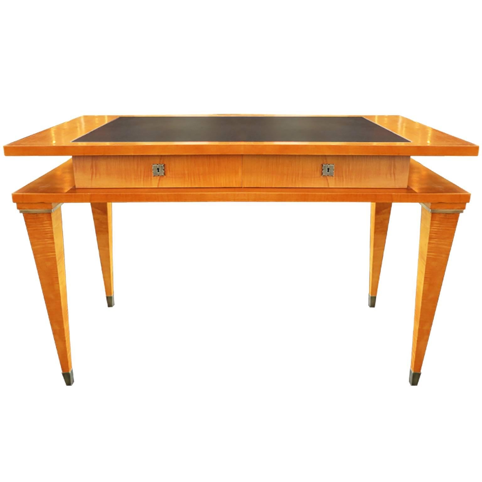 Mid-Century Modern Maple and Cherrywood Desk For Sale