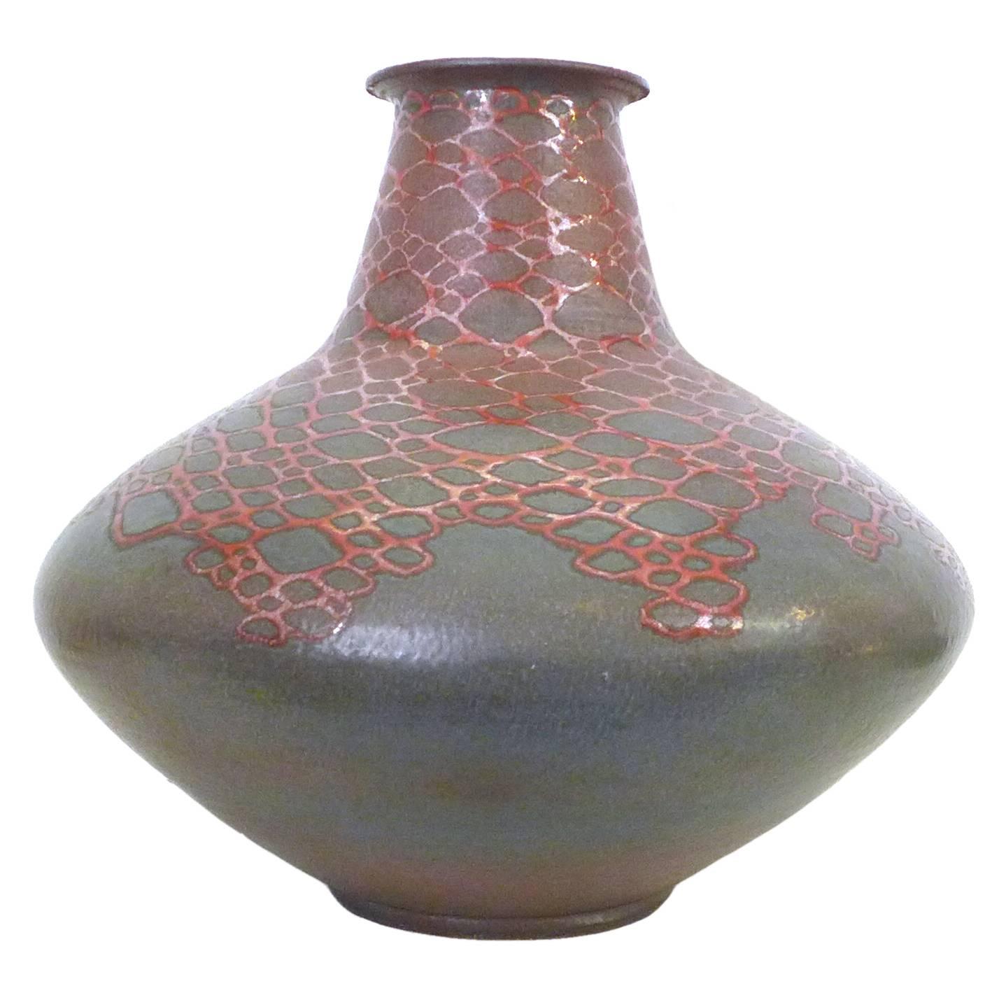 Large "Snakeskin" Ceramic Vase