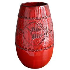 Large Ceramic Vase by Aldo Londi for Bitossi