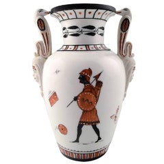 Rare vase Royal Copenhagen, style égyptien, historicisme, années 1860-1870