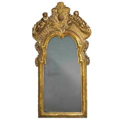 Early 18th Century Embossed Gilded Copper Mirror