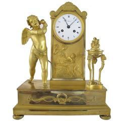 Fire Gilded Empire Mantelclock by Lepine
