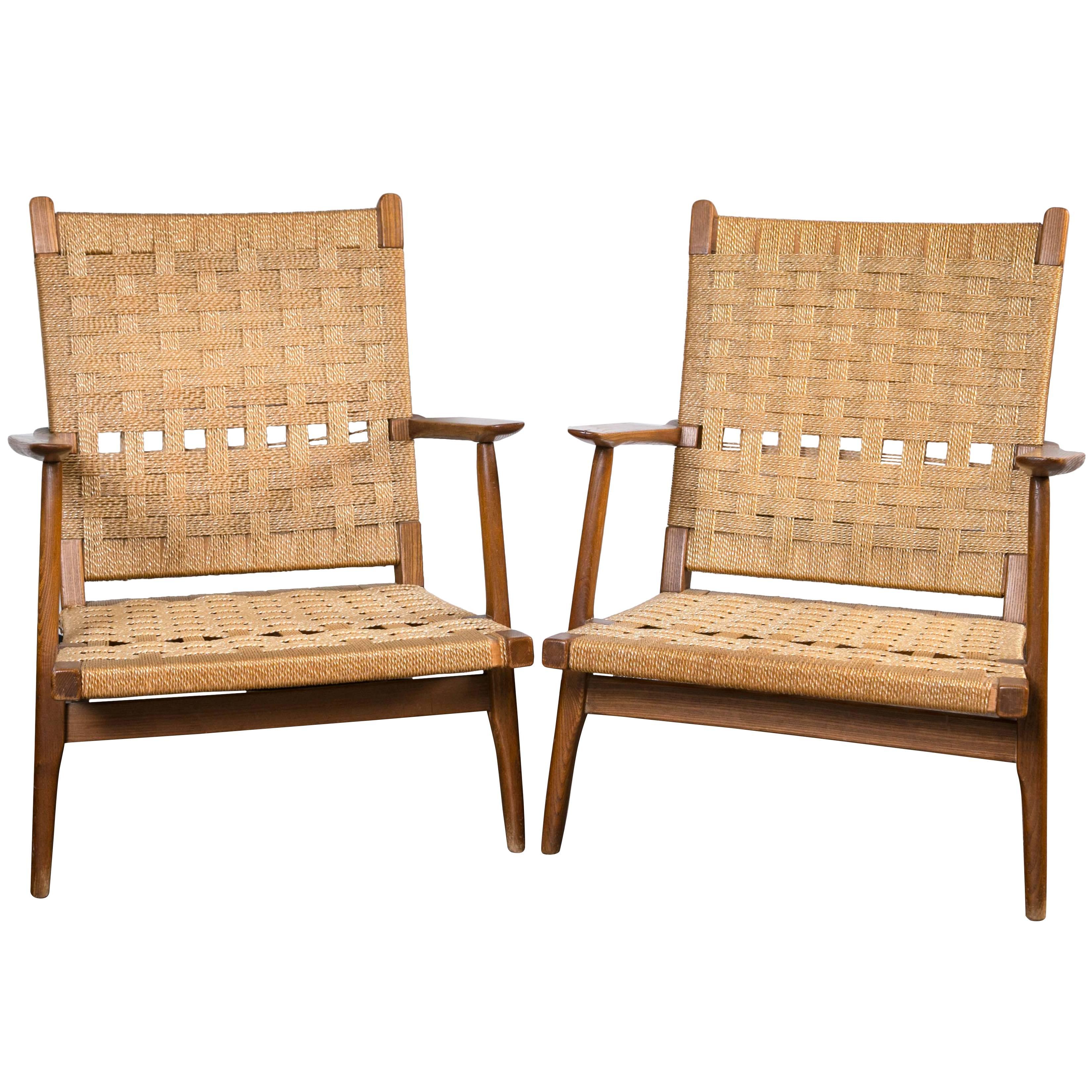 Pair of Hans Wegner Easy Chairs