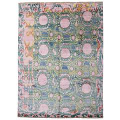 Contemporary and Abstract 'Psychedelic Fantasy' Ikat Area Rug