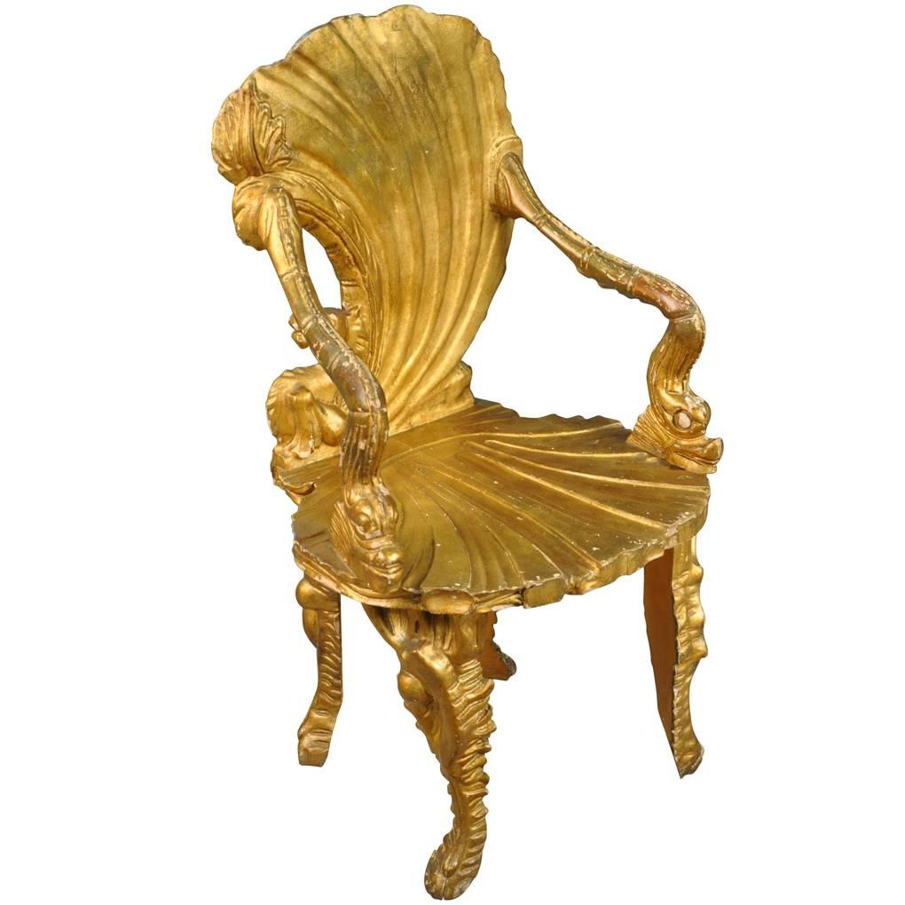Italian 19th Century Grotto Chair