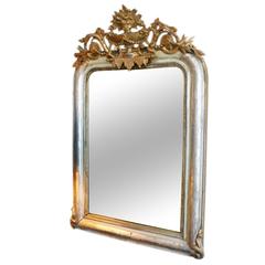 19th Century French Silver and Gilt Mirror