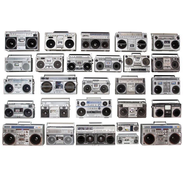 Unique Vintage Boombox Collection from the 1980s For Sale