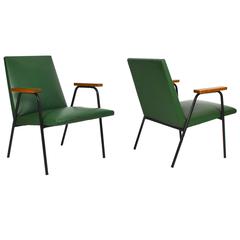 Pierre Guariche attributed Midcentury Easy Chairs, France