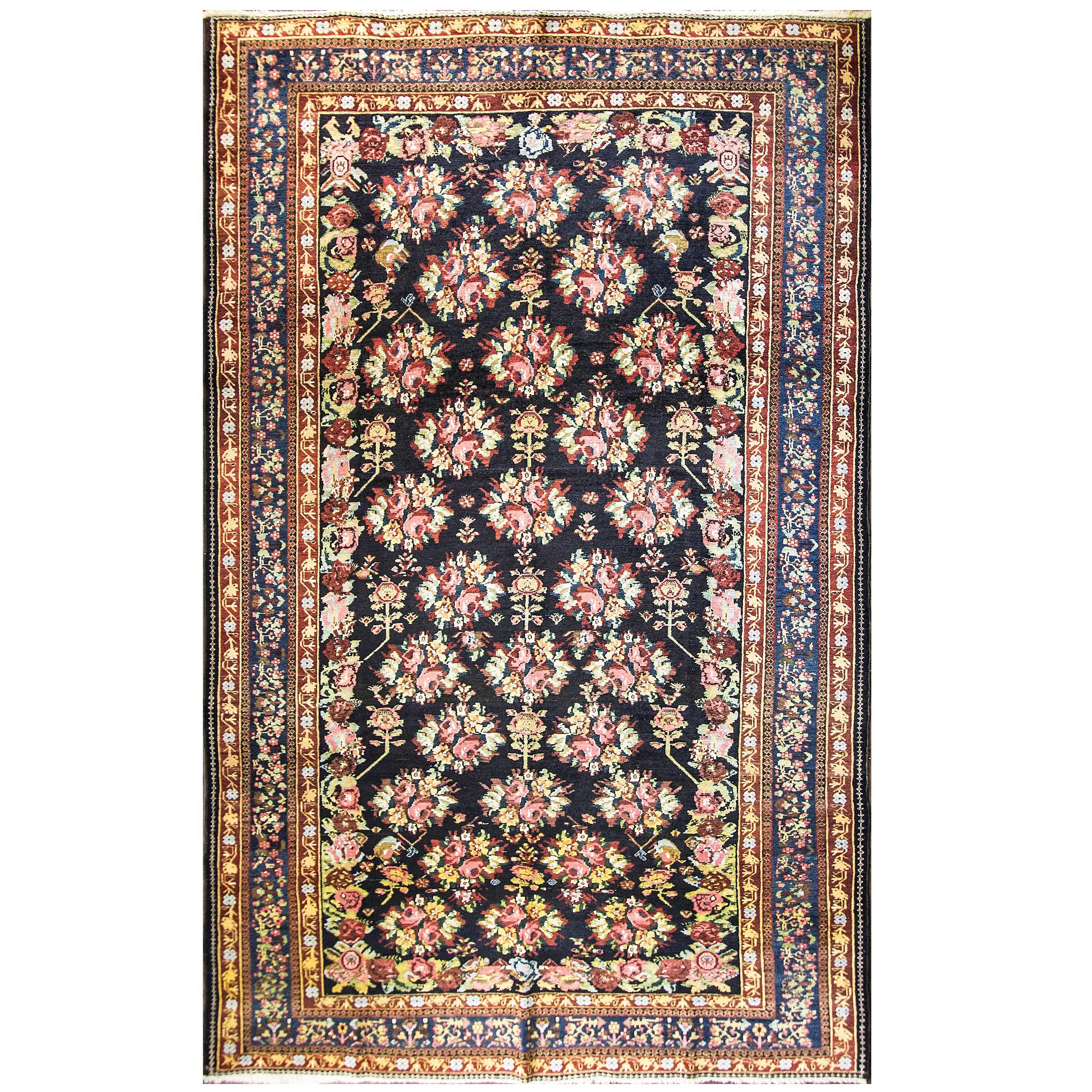 Antique Persian Baktiari Carpet, 7'3" x 11'6" For Sale