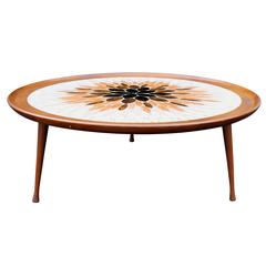 Mid-Century Round Tile Top Hohenberg Originals Table