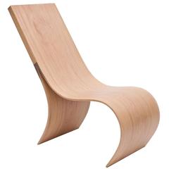 Lounge Chair Chaiselongue in Solid Oak by Kaspar Hamacher