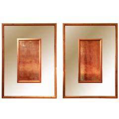 Pair of Large Double-Framed Mirrors
