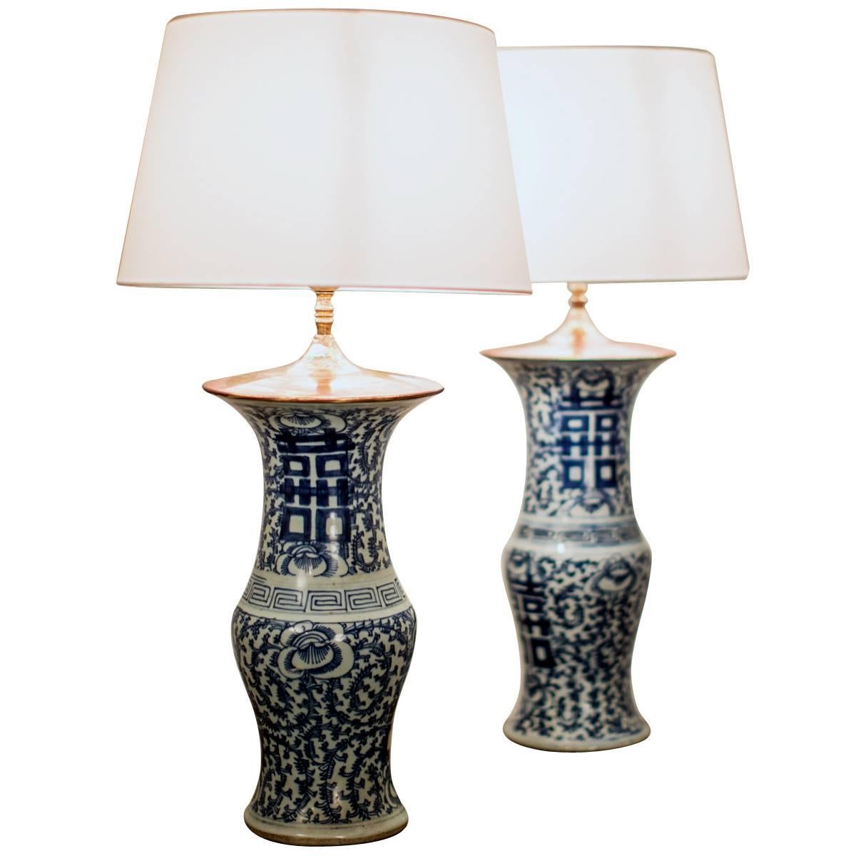 Table Lamps Pair 19th Century