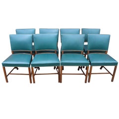 Set of Eight Chairs by Fritz Hansen in Polished Wood from the 1930s