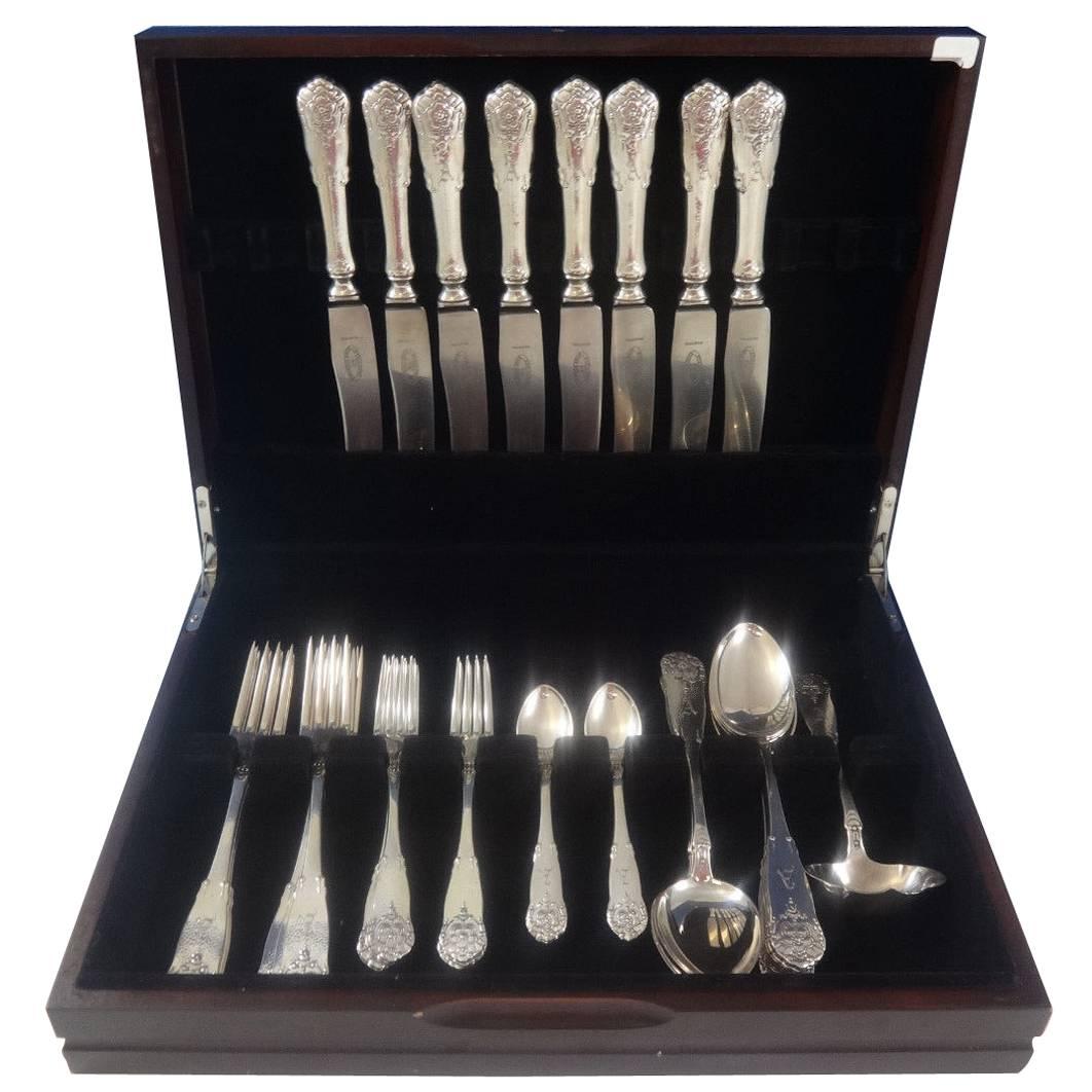 Hardanger by Th. Olsens 830 Silver Flatware Set Service Dinner 41 pcs A Monogram