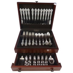 Debussy by Towle Sterling Silver Flatware Set for 12 Service Luncheon 75 Pieces