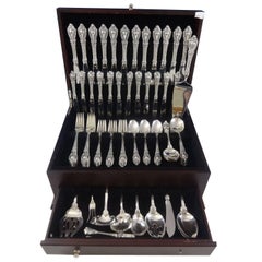Eloquence by Lunt Sterling Silver Flatware Service for 12 Set 82 Pieces Huge!