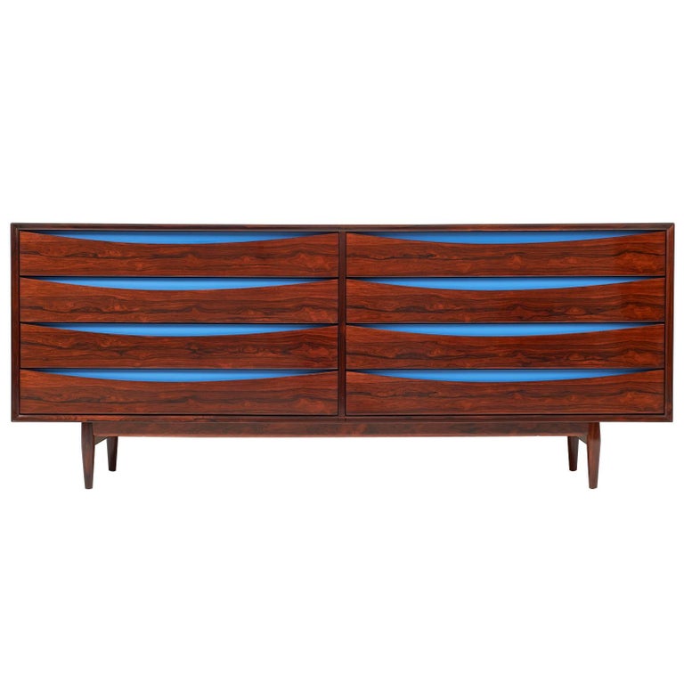 Triennale Rosewood Eight Drawer Double Chest by Arne Vodder for Sibast