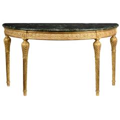 George III Adam Period Carved Giltwood Pier Table