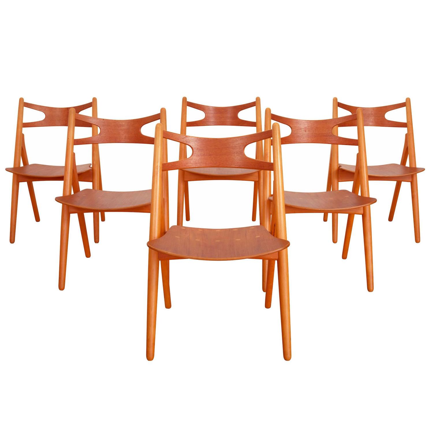 Hans J. Wegner Sawbuck Chairs For Sale at 1stdibs