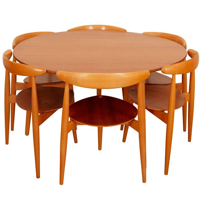 Hans J Wegner The Heart Set Hjertesættet Dinning Room Hans J Wegner The Heart Set Hjertesættet Dinning Room
