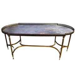 French Brass Coffee Table in the Style of Maison Jansen