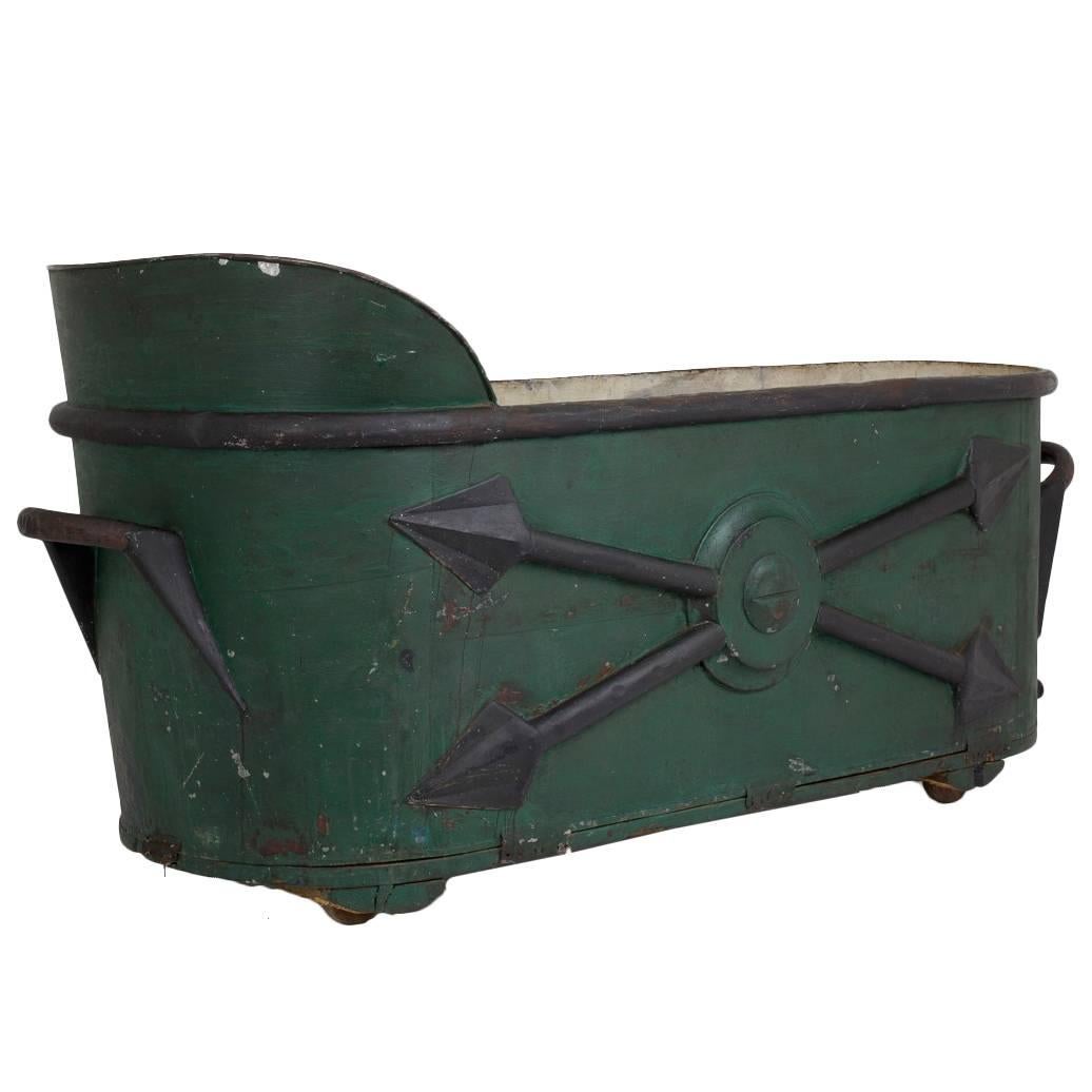 Rare French Napoleonic Officers Bathing Tub 19th Century For Sale