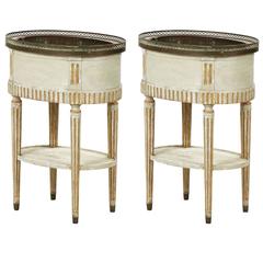 Pair of Swedish Gustavian Painted Planter Side Tables, Early 19th Century