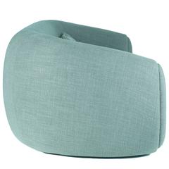 Curved Minimalist teal green Lounge from France