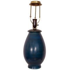 Lamp with Blue Glaze
