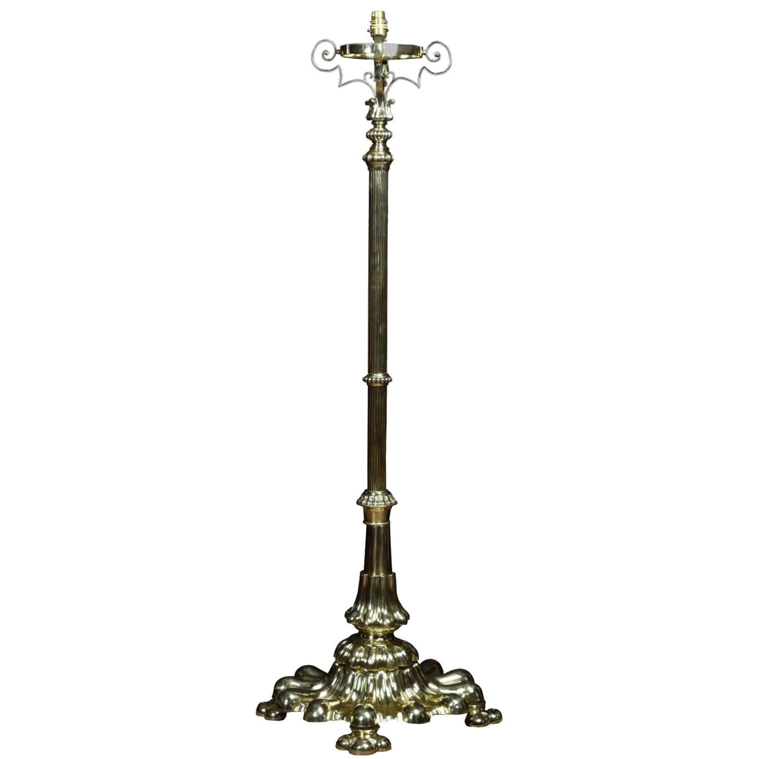 Victorian Brass Standard Lamp 