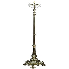 Victorian Brass Standard Lamp 