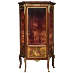 French Vernis Martin Kingwood Display Cabinet in the Louis XV Manner