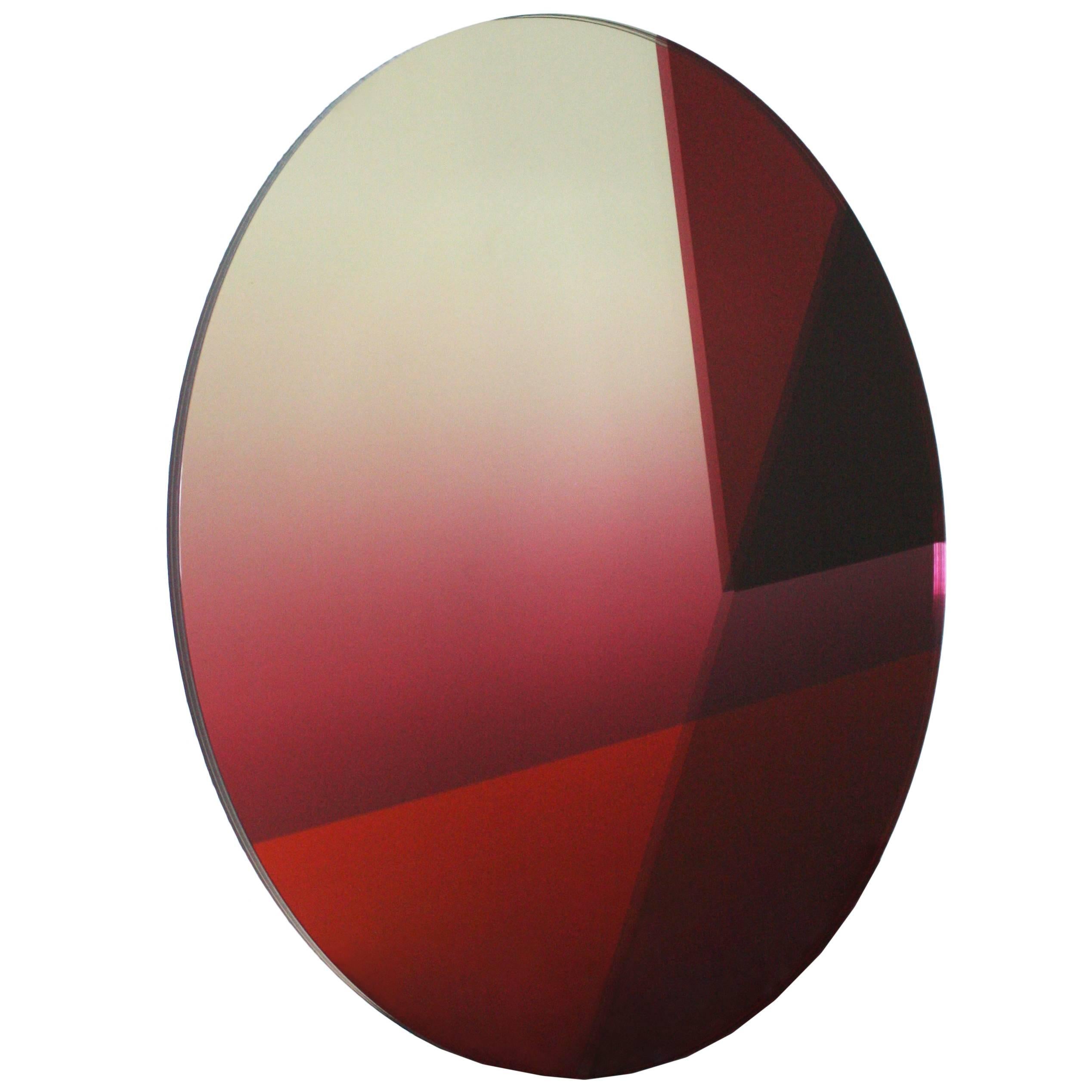 Contemporary Big Round Mirror 122 cm, Seeing Glass Series by Sabine Marcelis For Sale