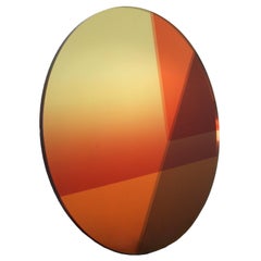 Specchio contemporaneo rotondo 77 cm, Serie Seeing Glass di Sabine Marcelis, Oro