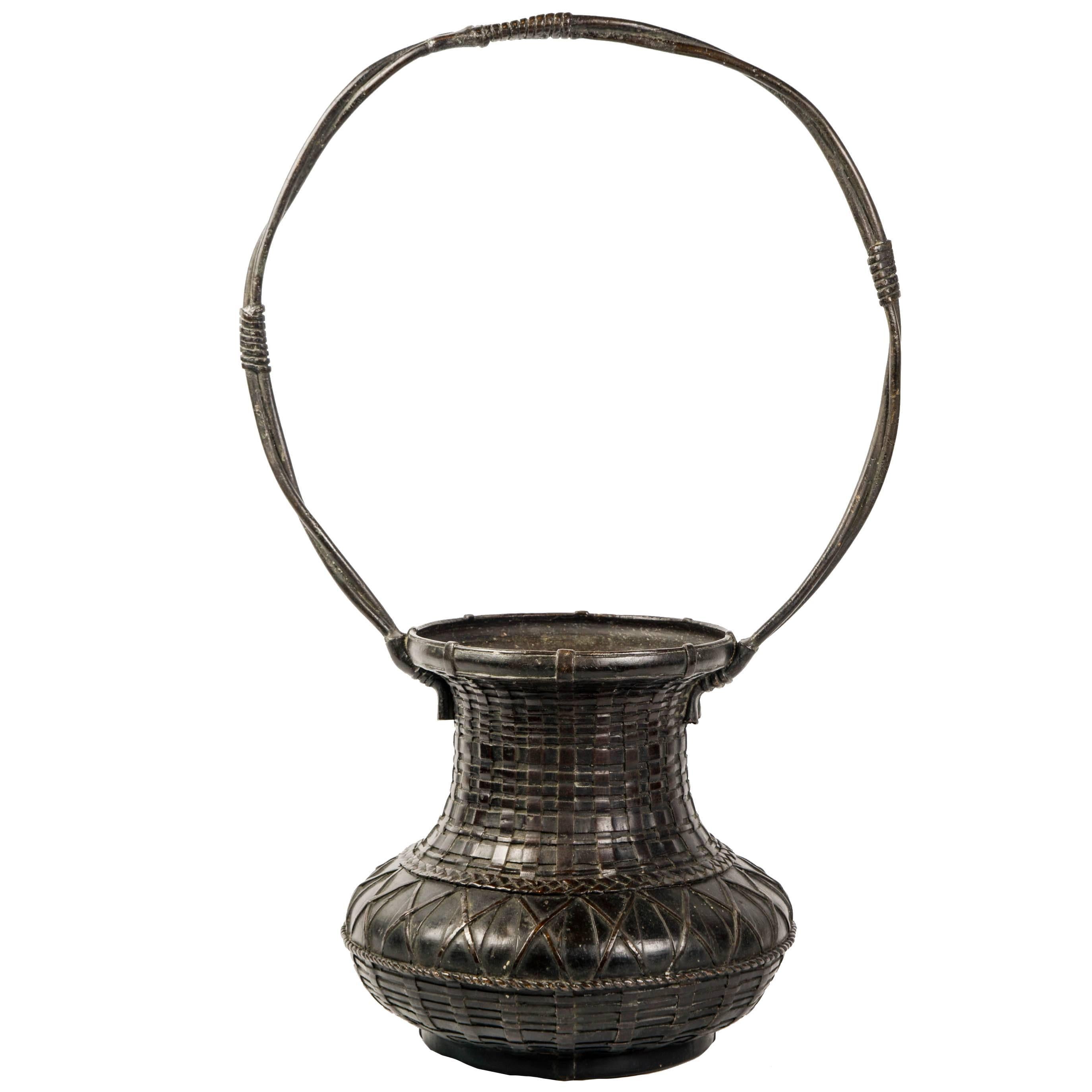 19th Century Japanese Ikebana Bronze ( Flowers Vase) For Sale