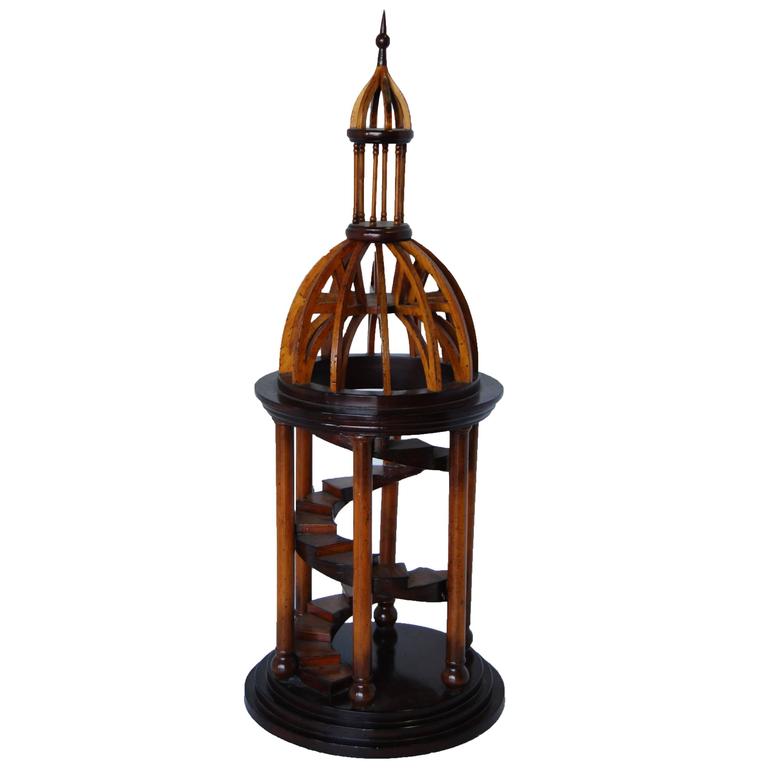 Carved Wood Bell Tower Model For Sale at 1stDibs