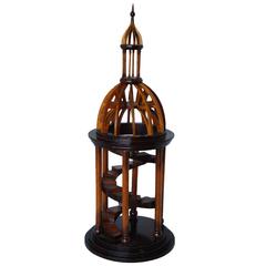 Carved Wood Bell Tower Model