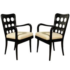 Pair of Bridge Chairs Attributed to Carlo di Carli
