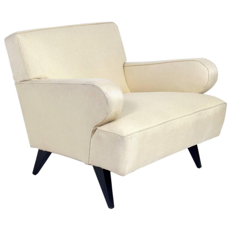 Mid-Century Modern Upholstered Lounge Chair