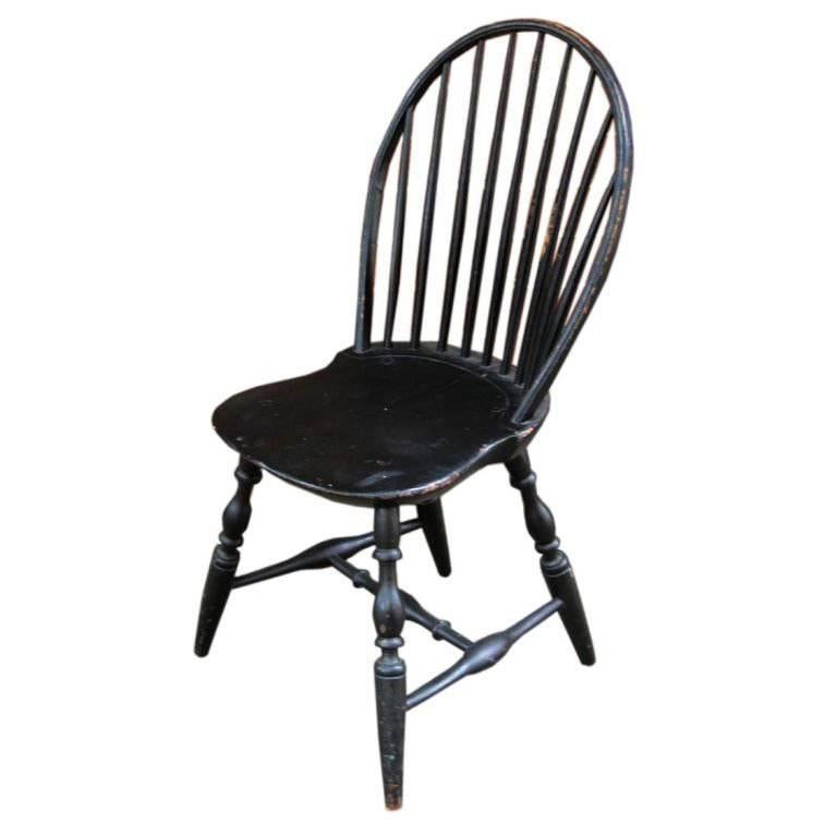American Bow-Back Windsor Side Chair, circa 1780 For Sale