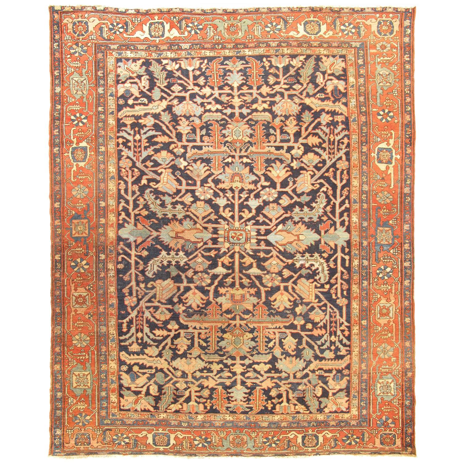 Antique Heriz Rug For Sale at 1stdibs
