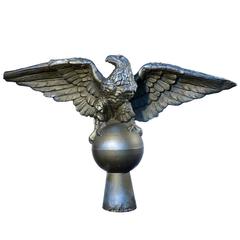 Antique Tin Eagle Pole Topper