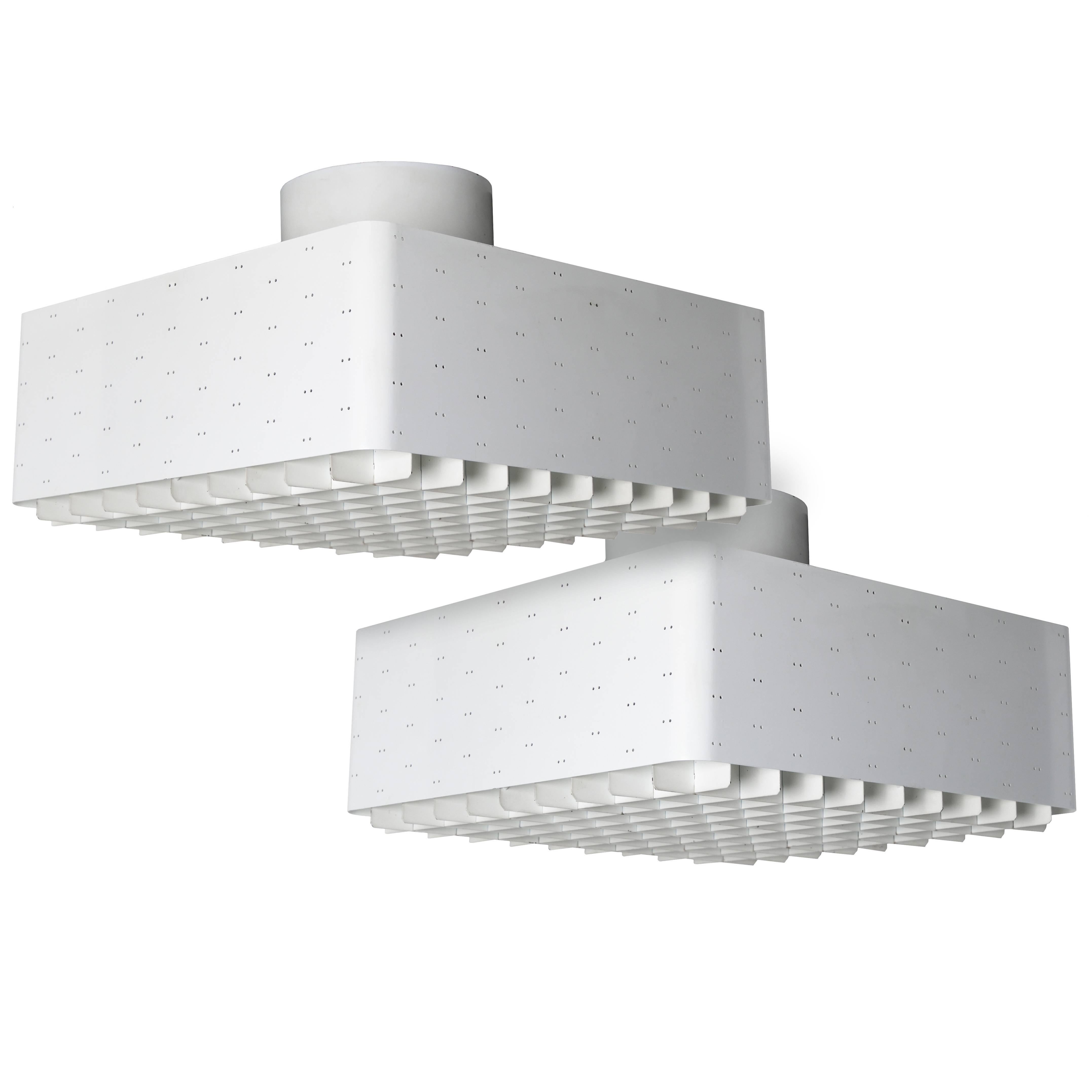 Pair of Paavo Tynell Ceiling Lamps, Model 9068