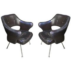 Rare Pair of Armchairs, Design Gastone Rinaldi Mod. P 16, 1950 8