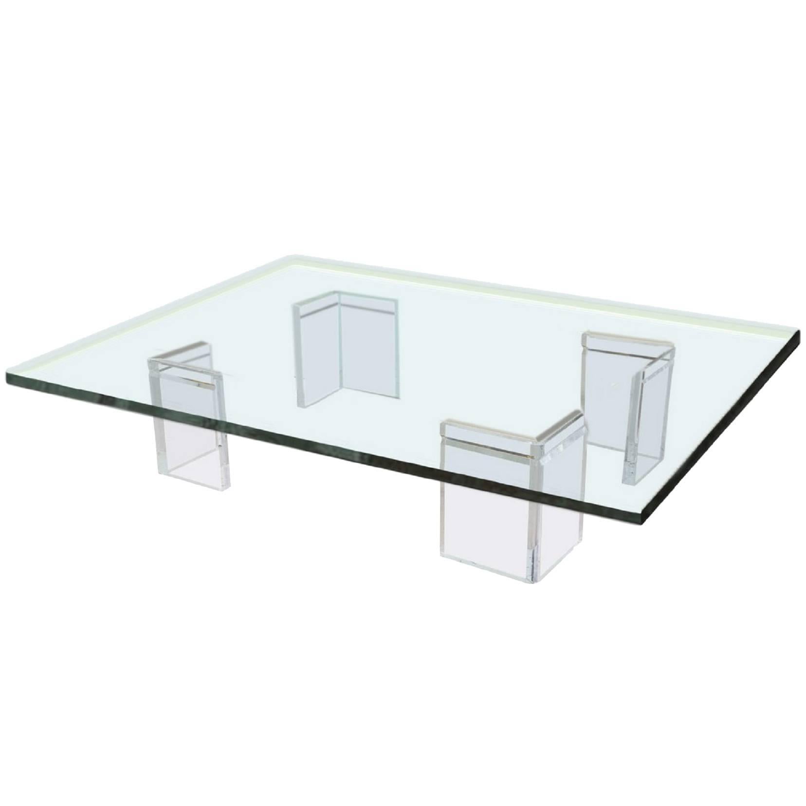 Lucite Cocktail Table by Leon Frost for Lion in Frost For Sale